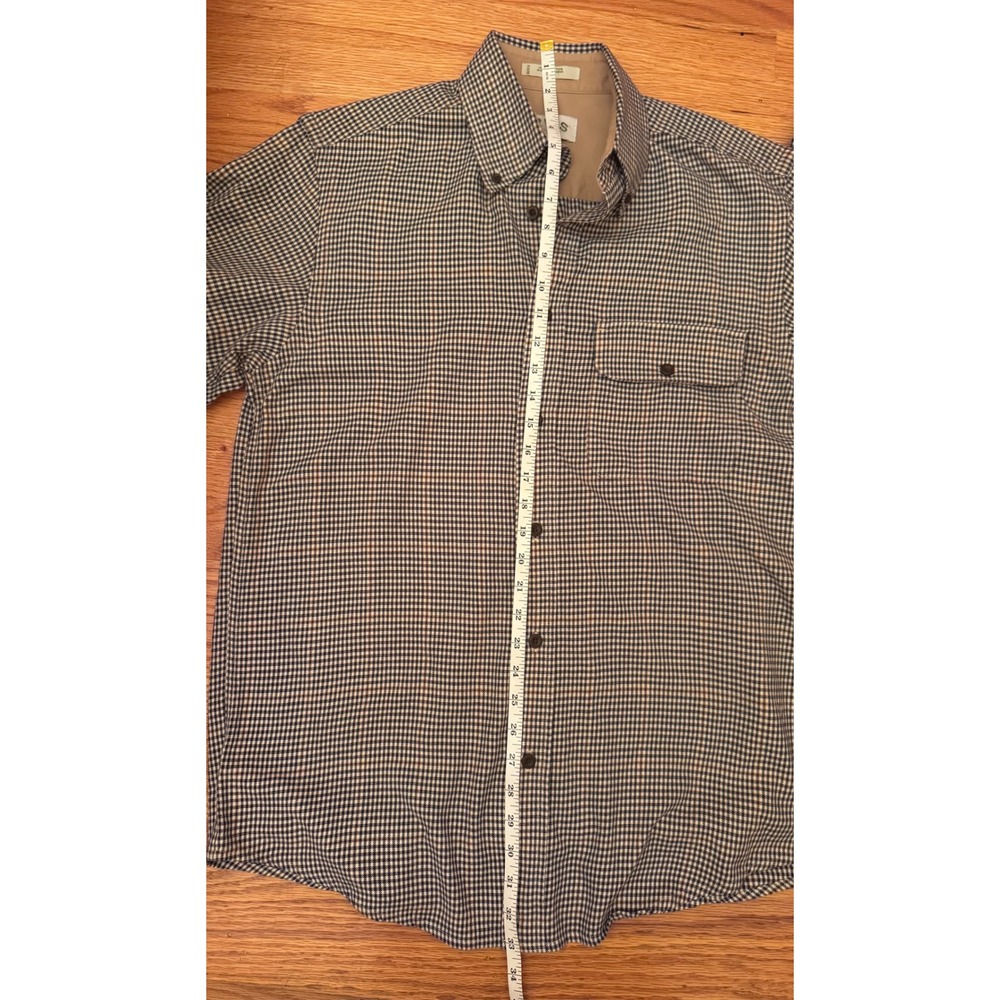 Orvis Men Brown White Micro Check Button Down Shirt 100% Cotton Heritage Prep B - Picture 8 of 9